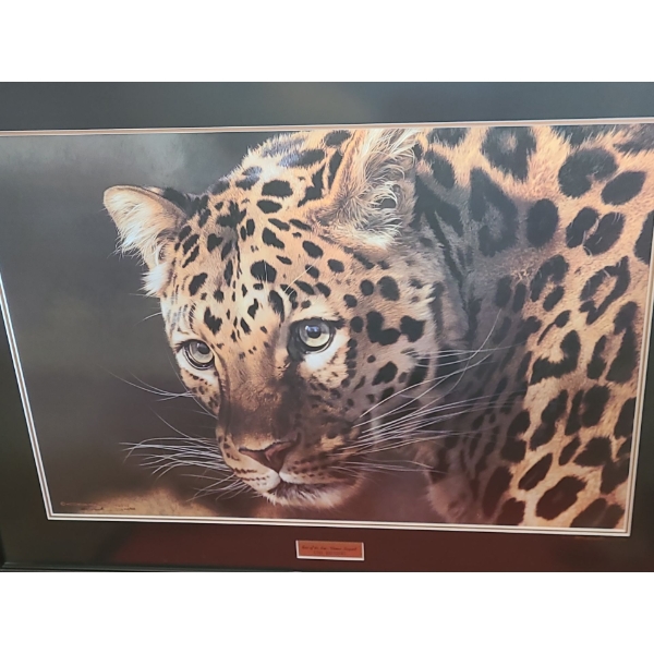 East of the Sun Leopard by Carl Brenders Ltd Edition Print 662/950 39 1/2 w 31 h