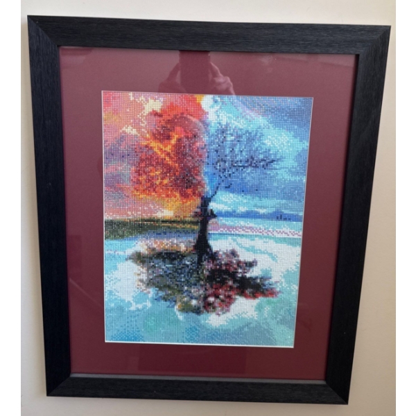 Framed Diamond Painting 18x22 Tree Of Life