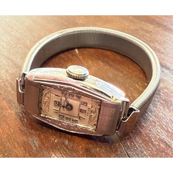 Lanark Swiss Ladies Swiss Made 15 Jewels Sturdy Staybrite Back Watch 
