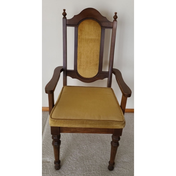 Wooden & Fabric Chair - 21W, 17D, 41T 