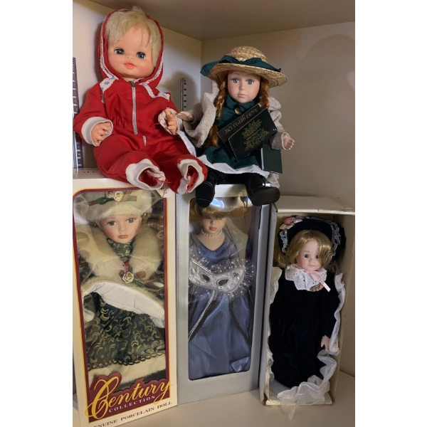 Vintage Porcelain & Rubber Doll Collection - Century Collection, Muscial Rebecca Doll (Plays Music) 