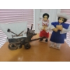 Image 1 : Decorative Cultural Dolls Dressed Specifically w/ Antique Buggy /Wagon 8W