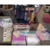 Image 1 : Craft Supplies Including Fiskars Tools, Paper Packs, Stickers, and Stamps