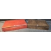 Image 1 : Two Cutlery Boxes: Cherry Finish 17 X 11.5 w/ Some Rostfrei Cutlery and Others, 15 X 11 Dark Wood