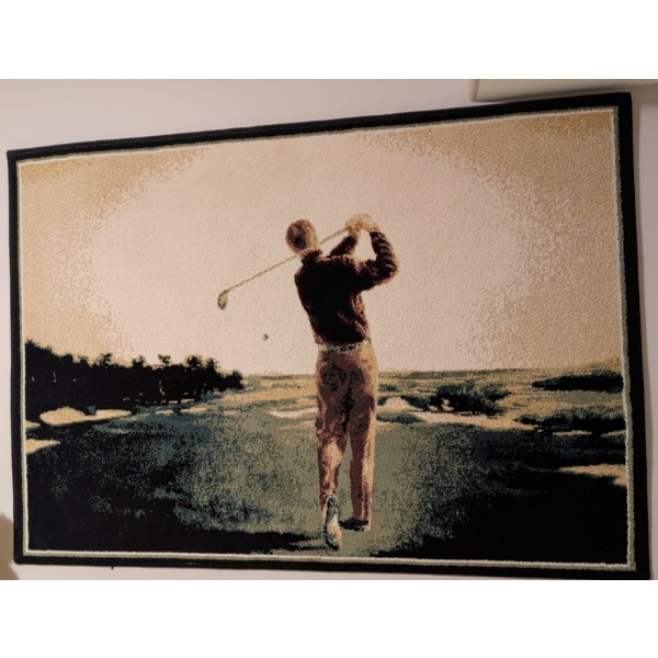 Golfers Rug and A Bunch of Books