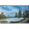 Image 2 : Vintage Watercolor Collection Unsigned w/ W. Marshall Signed Chalk/Oil on Board 