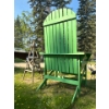 Image 3 : GIANT Green Adirondack Chair L44" W84" H128" Great For A Conversation Piece 
