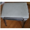 Image 2 : Vintage Stools w/ Vinyl Seats- 3 Stacking 14 W, 10 D, 18 T and Circular 19" Diameter, 14 T- Also Art