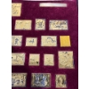 Image 7 : Canadian Gold Plated 92.5% Solid Sterling Silver Replica Stamps Set in Case 455.8g 