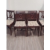 Image 3 : Antique Georgian Duncan Phyfe Style Drop Leaf Walnut Table & 4 Chairs 36L x 42 x 29T