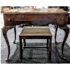 Image 2 : Vintage Honderich Dark Oak Bureau w/ Chair Upholstered In Tweed 36"x19"x33"