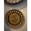 Image 2 : Set of 3 Decorative Plates, One Brass, One has Small Chip, Largest is 10.5W 
