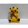 Image 1 : Chalk Bank, Yellow Bear with Red Nose, Blue Eyes and Gold Colour Accents