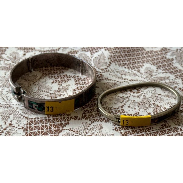 Set of Bracelets - One Stamped 925 and the other Claimed to be Silver (Stamp is Worn Down) 