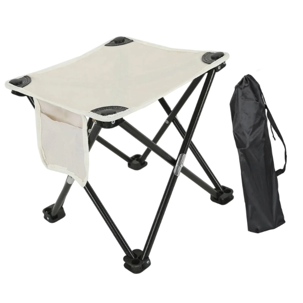 PORTABLE CAMPING STOOL FOLDABLE FOOTSTOOL FOOTREST (USED)