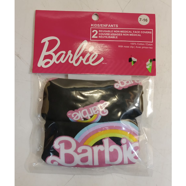 BARBIE REUSABLE NON MEDICAL FACE COVERS (NEW)