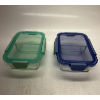 Image 2 : ELLO COLOUR LOCK DIVIDED GLASS MEAL PREP CONTAINER 2-PIECE SET -UMP