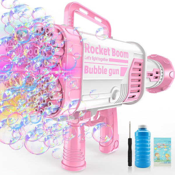 BAZOOKA BUBBLE GUN MACHINE FOR KIDS - ROCKET BLASTER GUNS 88 HOLES