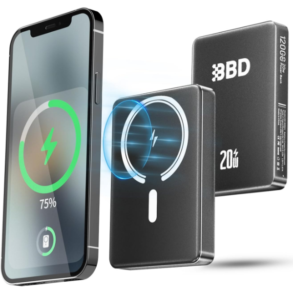 BBD MAGNETIC POWER BANK 12000MAH MAGSAFE BATTERY PACK W/ 20W FAST CHARGING SLIM -N