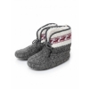 Image 1 : KNIT SLIDE ON WINTER SLIPPERS  FUR LINED