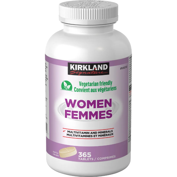 KIRKLAND SIGNATURE WOMEN MULTIVITAMIN, 365 TABLETS -N, E: 2028 BROKEN LID
