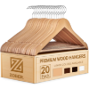Image 1 : WOODEN HANGERS - 20 PACK