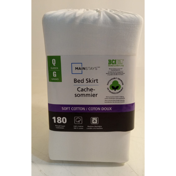 MAINSTAYS QUEEN BED SKIRT -N