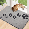 Image 1 : TIMO DOOR MAT INDOOR, 20"X32" DOG MATS FOR MUDDY PAWS SUPER ABSORBENT