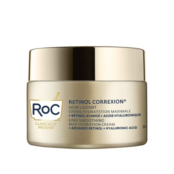 ROC SKINCARE - RETINOL CORREXION LINE SMOOTHING MAX HYDRATION CREAM + ADVANCE RETINOL + HYALURON -N