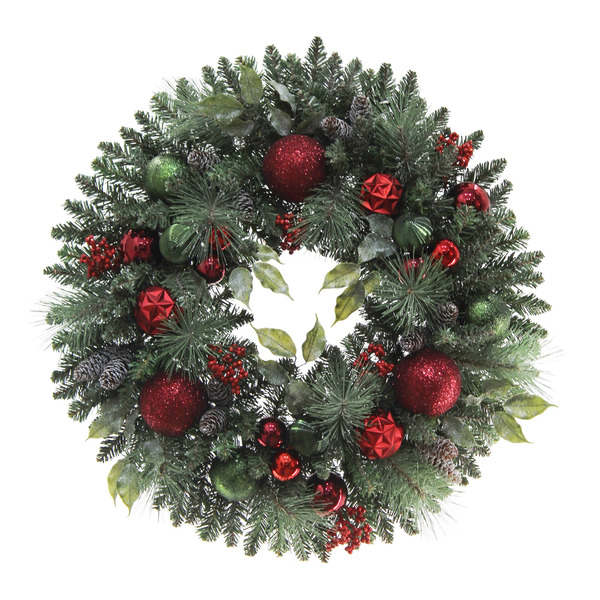 UNLIT HOLIDAY ARTIFICIAL WREATH (USED)