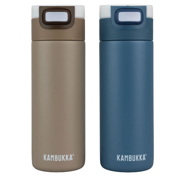 KAMBUKKA ETNA 500 ML (17 OZ) STAINLESS STEEL TRAVEL MUG, 2-PACK (USED)