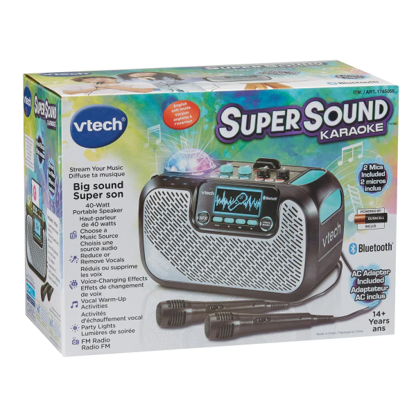 VTECH SUPERSOUND KARAOKE (USED, NO BOX, MIC NOT WORKING)
