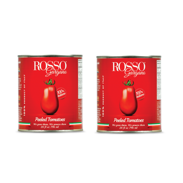 Rosso Gargano Whole Peeled Tomatoes, 28 oz (2 CANS)