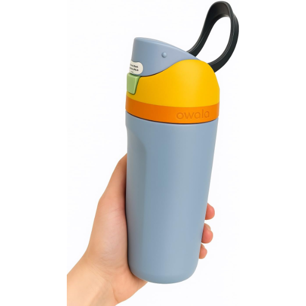 OWALA INSULATED WATER BOTTLES, 473 ML, LEAK-PROOF WITH BUILT-IN STRAW (SLIGHTLY USED, NO BOX)