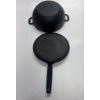 Image 3 : TRAMONTINA CAST IRON DEEP KADAI AND FLAT TAWA COOKWARE SET, 3-PIECES -N