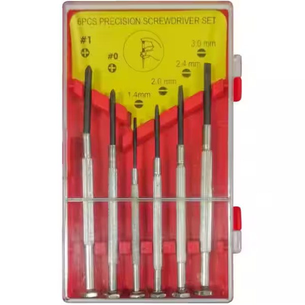 PRECISION SCREWDRIVER 6 PC SET w/ CASE 3 PCS (NEW)