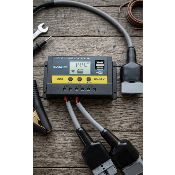 Hardkorr 20 Amp Solar Controller for Off-Grid Battery Systems (Untested)