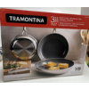 Image 2 : TRAMONTINA STAINLESS STEEL WITH CERAMIC NON-STICK SKILLET SET, 3-PIECE (USED)