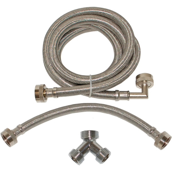 EASTMAN 41025 STAINLESS STEEL STEAM DRYER INSTALLATION KIT, 6 FT LENGTH, SILVER