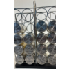 Image 2 : ORII 20 JAR SPICE RACK STAINLESS STEEL FILLED WITH SPICES (SIMILAR) (USED, MISSING PARTS)