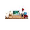 Image 1 : EXPANDABLE BAMBOO BATHTUB CADDY -N