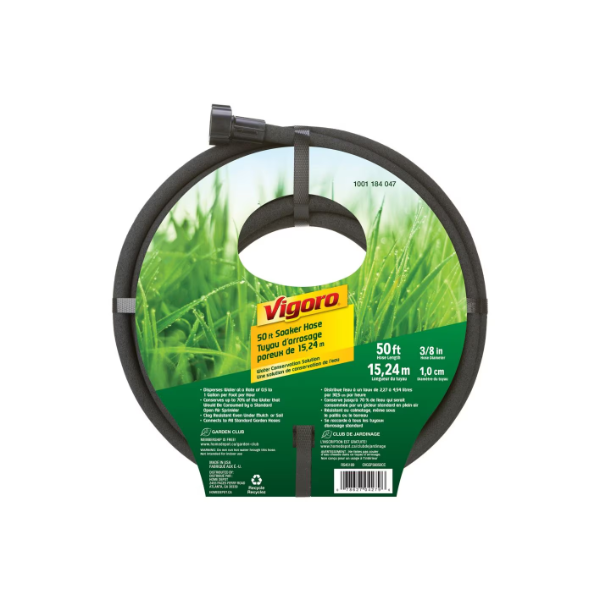 VIGORO 3/8 IN. X 50 FT. HEAVY-DUTY GARDEN DRIP IRRIGATION SOAKER HOSE