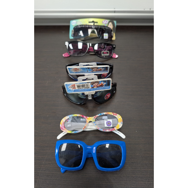 6 PAIRS KIDS SUNGLASSES ASSORTED STYLES & COLORS -SU