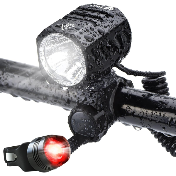 SUPER BRIGHT BIKE LIGHT USB RECHARGEABLE 1200 LUMENS WATERPROOF HEADLIGHT