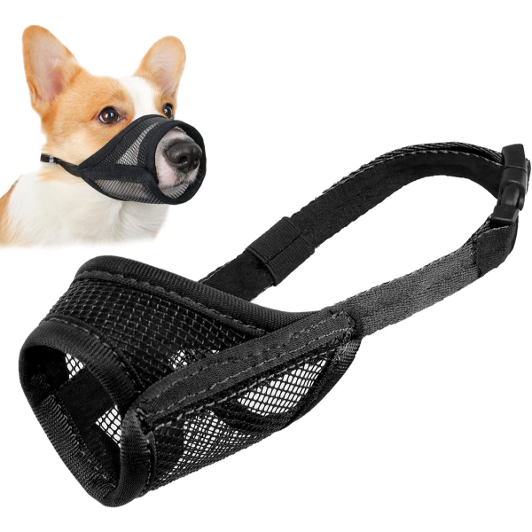 LUCKYPAW DOG MUZZLE (SNOUT: 4¾"-6"), BLACK)
