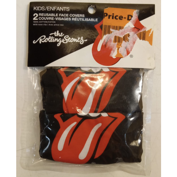 THE ROLLING STONES KIDS INFANTS REUSABLE FACE COVERS (NEW)