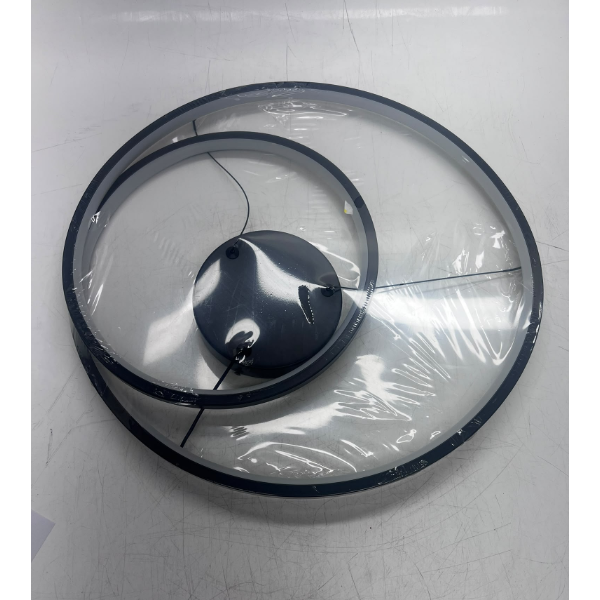 2-RINGS MODERN LED CHANDELIER BLACK FOR DINING ROOM -N
