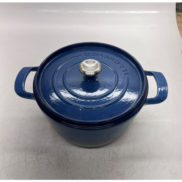 TRAMONTINA ENAMELED CAST IRON DUTCH OVEN POT WITH LID -U