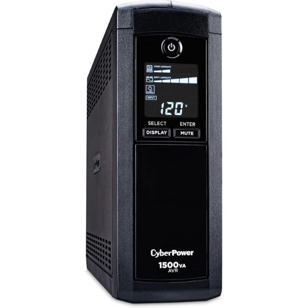 CYBERPOWER CP1500AVRLCD INTELLIGENT LCD UPS SYSTEM 1500VA/900W 12 OUTLETS (SLIGHTLY USED, NO BOX)
