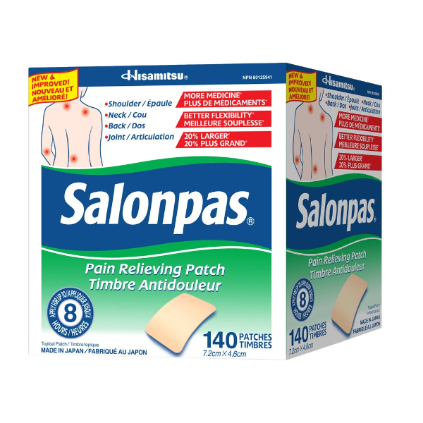 SALONPAS PAIN RELIEVING PATCH - 140 PATCHES